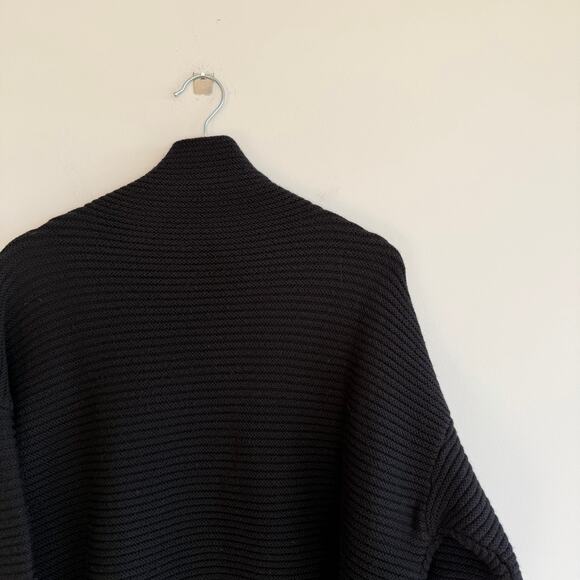 Athleta Merino Wool Lodge Mock Neck Chunky Knit Sweater Black XL - Picture 8 of 8